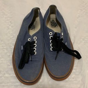 Vans Authentic Navy Blue w/Brown Sole Size10